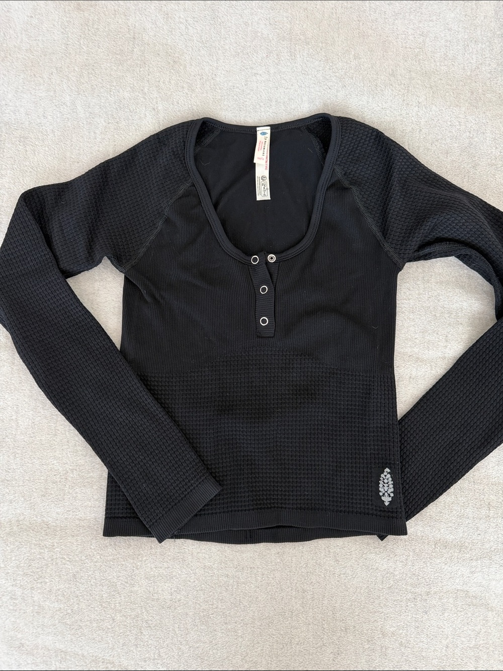 FP Movement Waffle Henley Long Sleeve